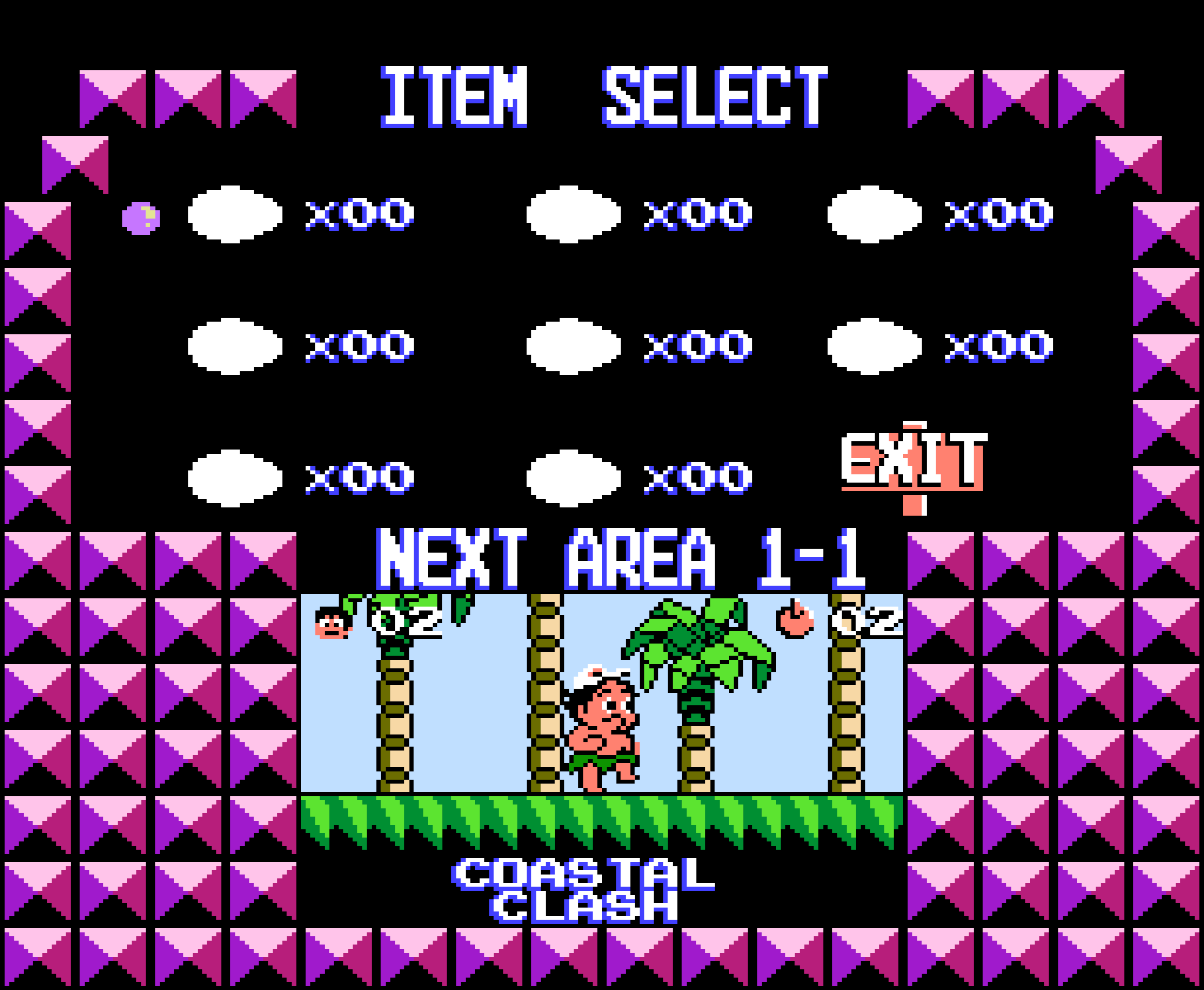Adventure Island 3 menu image screenshot