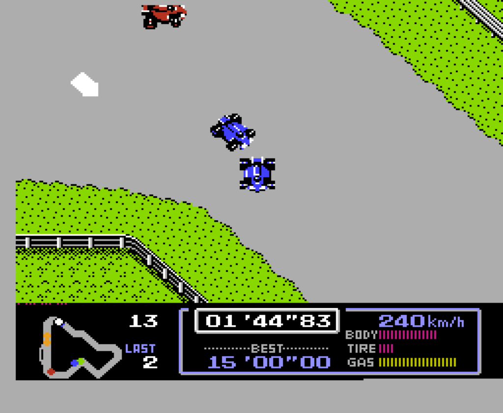 Famicom Grand Prix: F1 Race gameplay image