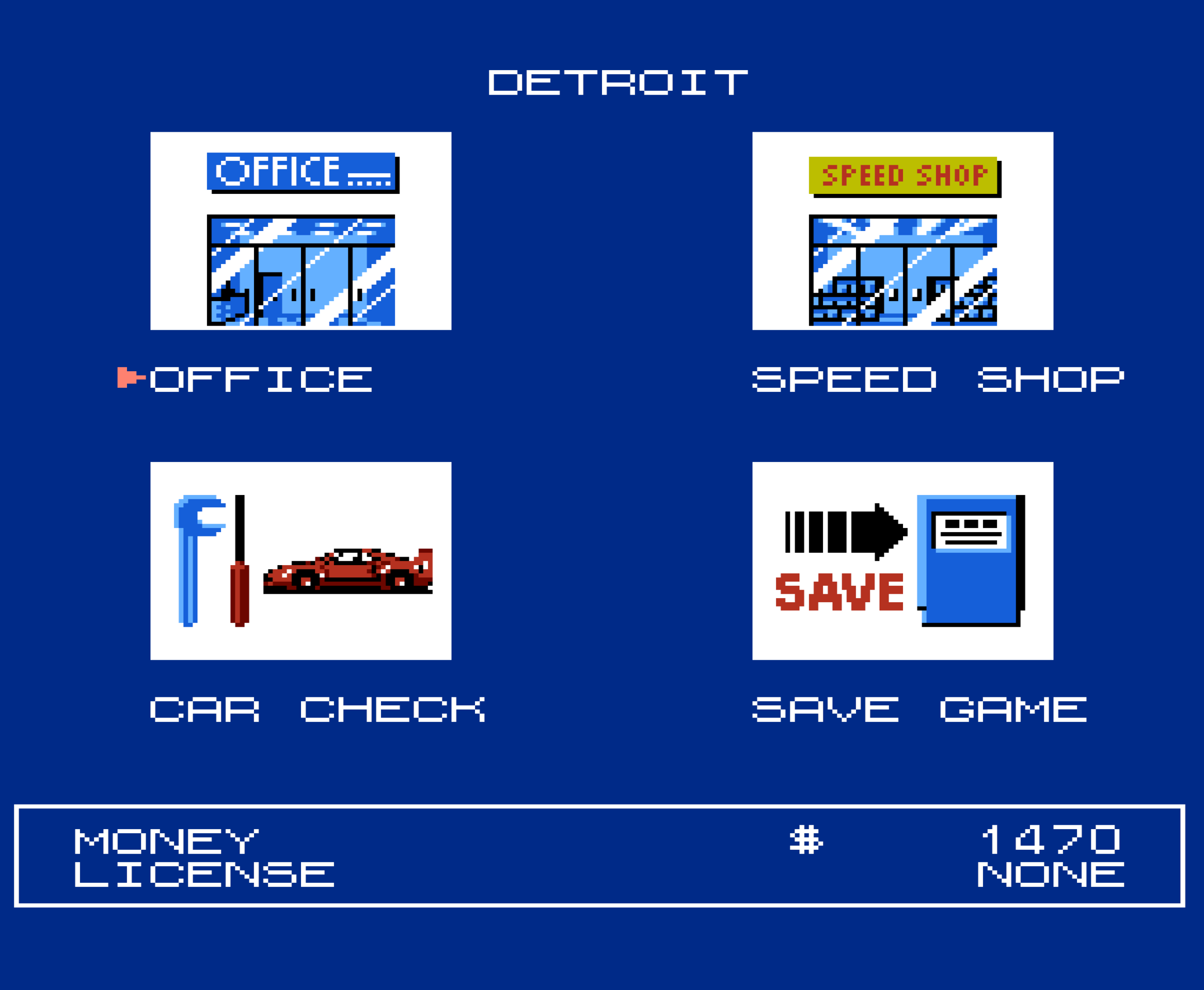 Formula One: Built to Win menu options screen image
