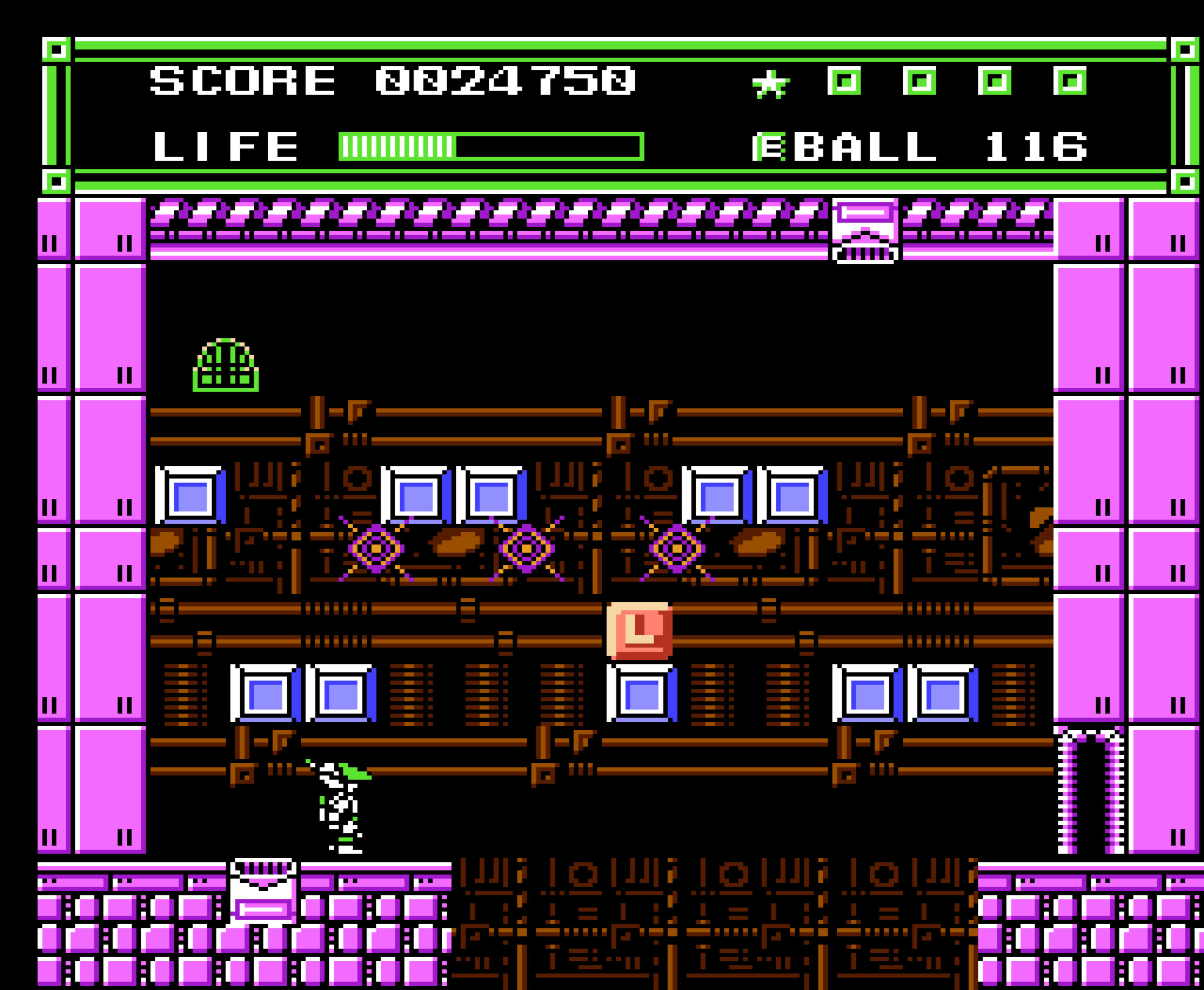 Xexyz sidescrolling platform stage gameplay image