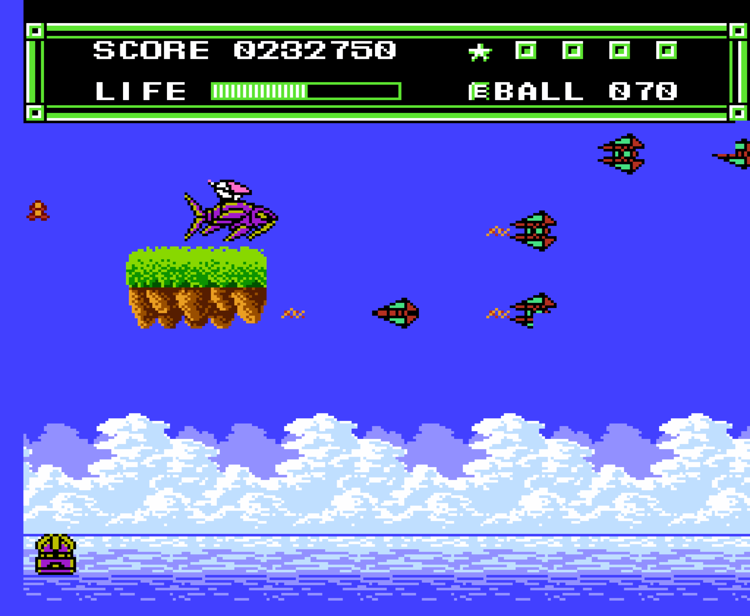 Xexyz scrolling shooter stage gameplay image